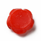 Resin Cabochons, Flower 19mm Glitter Red 10/pk