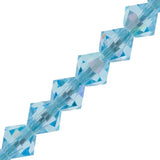 3mm Aqua AB Preciosa Toupie 5" Brin