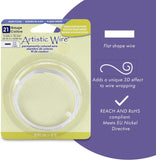 Artistic Wire Flat 21g 3mm Tarnish Resistant Silver 3ft