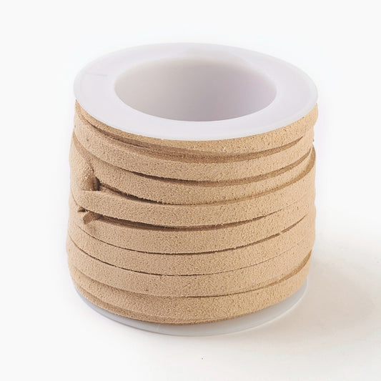 Faux Suede 5mm Lace 5m Peach