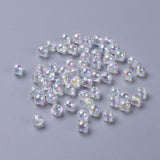 Round Plastic Beads 5mm Transparent Crystal AB 25g