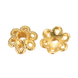 Bead Caps 6mm Gold 6-Petal Flower 20/pk