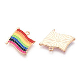 Pride Enamel Flag Pendant 20x20mm 5/pk