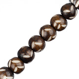 Bone Carved Beads 8mm Brown 24/Strand