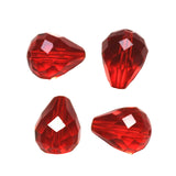 K9 Glass Teardrop Beads 8x6mm Light Siam 10/pk