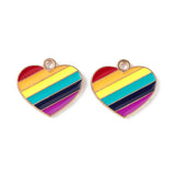 Pride Heart Enamel Charm 16x18mm 5/pk