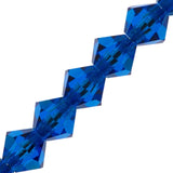 Preciosa Bicone 3mm Capri Blue 5" Strand