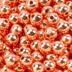 Round Plastic Beads 8mm Metallic Copper 50/pk