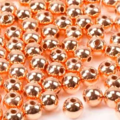 Round Plastic Beads 8mm Metallic Copper 50/pk