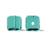 K9 Glass Cube Beads 8mm Indicolite 10/pk