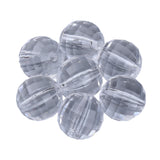 Faceted Plastic Beads 8mm Transparent Crystal 50g