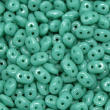 *Czech Miniduo Beads Turquoise Green 8g