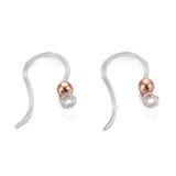 Clear / Rose Gold Hypoallergenic Fish Hook Earrings 100/pk
