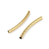 Metal Curved Tube Beads 25mm Gold 40/pk