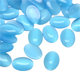 Cat Eye Cabochons, Oval 18x13mm Light Blue 10/pk
