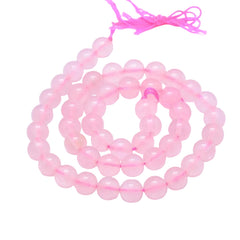 Madagascar Rose Quartz Beads (Natural) 6mm Round Grade AA 15-16" Strand