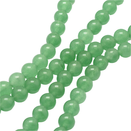 Green Aventurine Beads 4mm Round (Natural/Dyed) 15-16" Strand