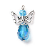 Beaded Angel Pendant 29x18mm Multi Mix 5/pk