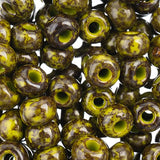 2/0 Czech Seed Beads #107 Op Travertine Green 20g