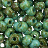 2/0 Czech Seed Beads #108 Op Travertine Turquoise 20g