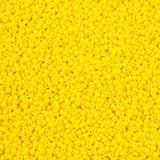 11/0 Czech Cut Seed Beads #37027 Opaque Lemon Yellow 13g