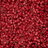 11/0 Cylin Beads #1037 Opaque Red Matte 25g Bag