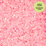 11/0 Cylin Beads #1118 Glow In Dark AB Pink Neon 25g Bag