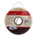 Lovely Knots Knotting Cord 1mm Light Chocolate 50yds