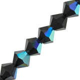 3mm Jet AB Preciosa Toupie 5" Brin