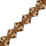 Toupie preciosa en topaze claire du Colorado 6 mm avec brin de 12,7 cm