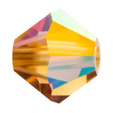 Toupie Preciosa en topaze claire du Colorado de 6 mm chacune