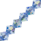 Preciosa Bicone 3mm Light Sapphire AB 5" Strand