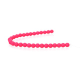 Czech Glass Beads 6mm Round Velvet Neon Pink 30/Strand