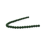 Czech Glass Beads 6mm Round Velvet Dark Green 30/Strand