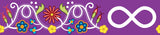 Printed Ribbon 2" Metis Purple - Per Yard