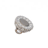 Magnetic Rhinestone Clasp 10mm Silver 1/pk