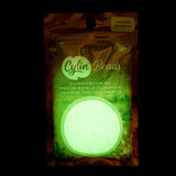 11/0 Cylin Beads #1134 Glow In Dark White / Green 25g Bag