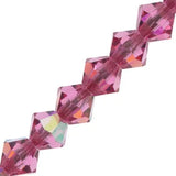 3mm Rose AB Preciosa Toupie 5" Brin