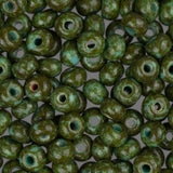 2/0 Czech Seed Beads #108 Op Travertine Turquoise 20g