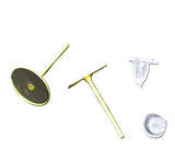 Clous d'oreilles en or avec coussinet de 8 mm 100/pk