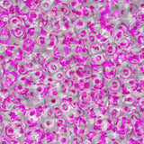 *Czech Superduo Beads Pink Lined Crystal 22g