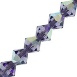 3mm Tanzanite AB Preciosa Toupie 5" Brin