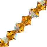 3mm Topaze AB Preciosa Toupie 5" Brin