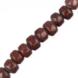 Glass Crow Beads 4x6mm Brown 8" Strand