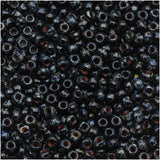 8/0 Toho Seed Beads #Y302 Jet Picasso 8-9g Vial