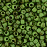 6/0 Toho Seed Beads #Y321F Op Fr Mint Green Picasso 8-9g Vial