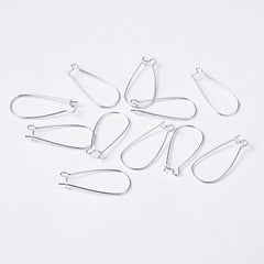Silver Kidney Hook Earrings 100/pk
