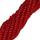 11/0 Perles de Rocailles Tchèques #01000 Transparent Rouge Clair 6 Brins Hank