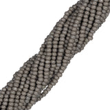 11/0 Czech Charlottes #43020 Opaque Gris 12 fils/écheveau