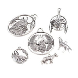 Wolf Metal Charm & Pendant Set 6/pk